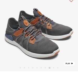 OluKai Men's Gray and Brown Athletic Shoes